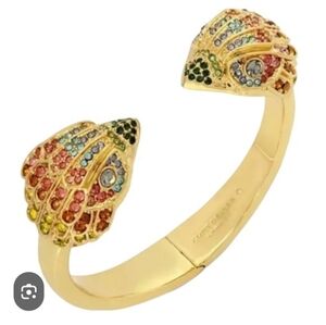 Kurt Geiger Eagle Head Crystal Cuff Bracelet Nwt Retail $148